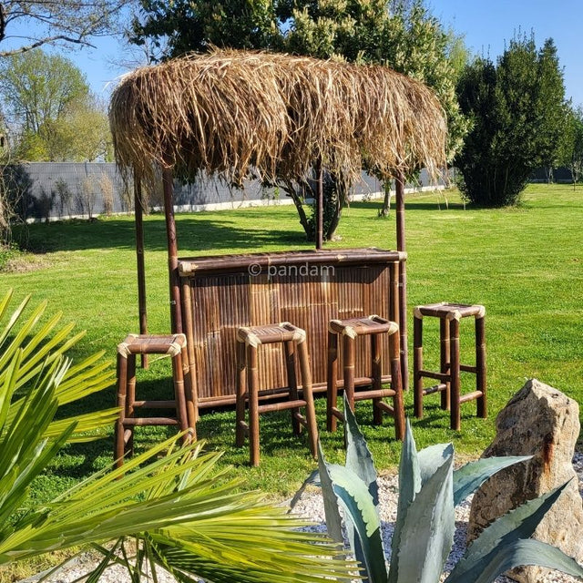 Bar en bambou paillotte noir