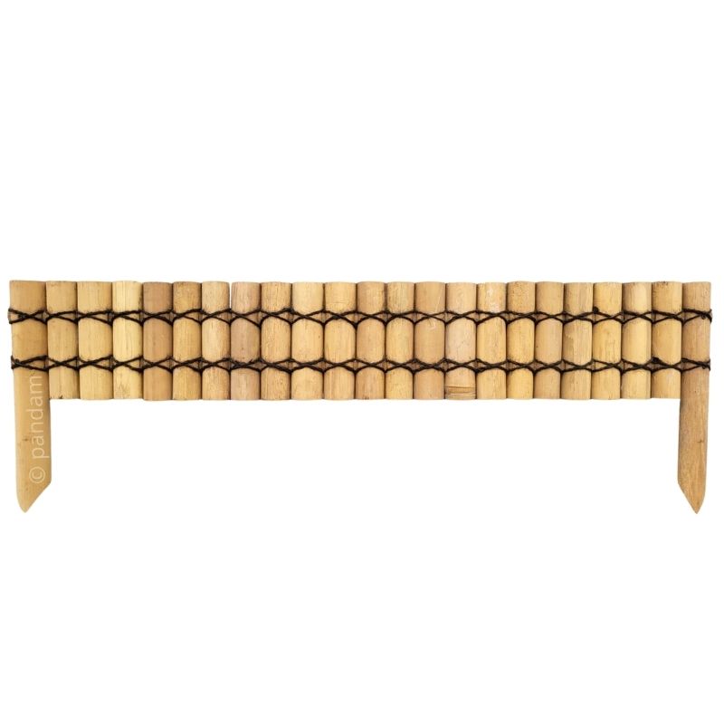 Bordure en demi bambou clair de 120 cm