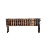 Bordure en demi bambou noir - Style japonais - Hauteur 20 cm