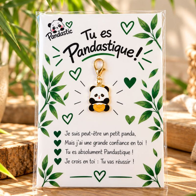 Porte clé panda avec chapeau