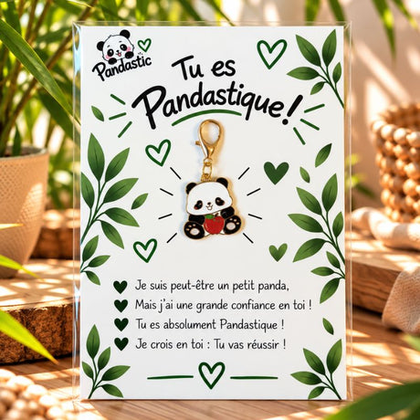 Porte clé panda et pomme